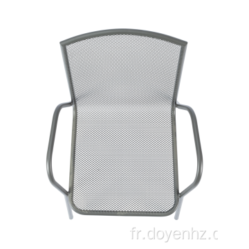 Fauteuil extérieur en maille dépliable en métal